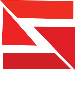 Smithereen Music Group Logo Red and White Smithereen Music Group Logo
